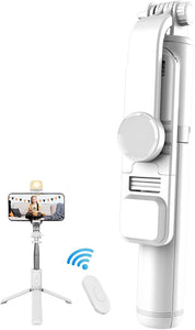 R1S Bluetooth Selfie Stick Tripod with Remote and Light Seloora