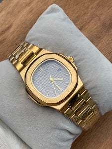 Golden Men's Branded Watch - Stainless Steel Saloora