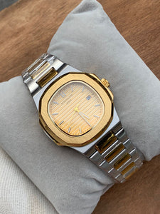 Golden Silver Luxury Watch for Men's-  Stainless Steel Saloora