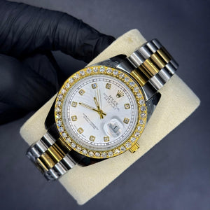 Rolex oyster perpetual truetone with white dial with date Saloora