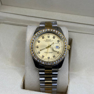 Rolex oyster perpetual truetone with golen dial with date Saloora