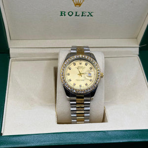 Rolex oyster perpetual truetone with golen dial with date Saloora