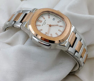 Copper Silver Watch For Men's - Stainless Steel Saloora