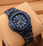 Mens Branded Watch Full Black - Stainless Steel - Premium Finishing Saloora
